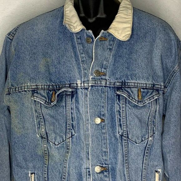 Vintage Arizona Jean Denim Jacket M Destroyed - Picture 2 of 9